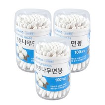 이지앤 튼튼 나무면봉 100개입 3개 위생용품 생활용품 군인