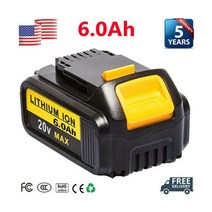 디월트 배터리 DCB206-2 20V 리튬 이온 XR 6.0AH 팩 DCB200 DCB205 미국 선박용