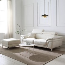 어반레스트 뮬 아쿠아패브릭 3인소파, 아이보리_스툴포함