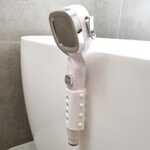 더블에스파 샤워기헤드+홀더 4단 물 조절 수압상승 절수형 염소제거 욕실청소가능, 화이트, 1개