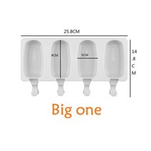 4/8 홀 실리콘 아이스크림 폼 아이스바 몰드 DIY 수제 디저트 냉동고 과일 주스 아이스 팝 큐브 메이커 스틱 포함, M