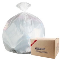 애니돌 배접 분리수거 쓰레기 비닐봉투 유백, 60L, 1000매