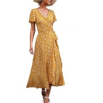 여름 랩 원피스 비치 휴가 데일리 드레스 0