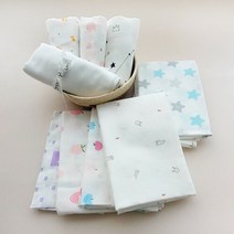 무루 땅콩기저귀 [무루]소프트 사각 천기저귀 5장(목욕타올겸용), 단품, 종류:분홍코끼리