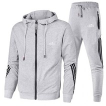 남성 기모 등산바지 남성 브랜드 eider 정장 가을 겨울 새로운 패션 지퍼 후드 스웨터 + 바지 투피스 캐주