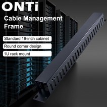 onti 1u2u 케이블 관리 수평 마운트 19인치 서버 랙 1224 슬롯 금속 핑거 덕트 와이어 오거나이저(커버 포함), [03] 24 slot Metal B