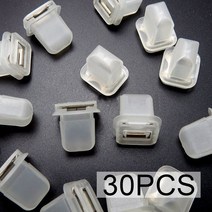 30pcs 자동차 인테리어 트림 몰딩 리테이너 클립 BMW E38 E39 E60 반투명 플라스틱 자동 패스너 금속 삽입