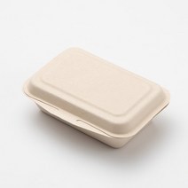 일체형 100개 GM-004 펄프 피크닉 햄버거 케익 디저트 샐러드 도시락 포장 배달 일회용 용기 사각용기, 크라프트 100개