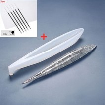 투명 실리콘 금형 말린 꽃 수지 장식 공예 DIY 볼펜 에폭시 쥬얼리 1개