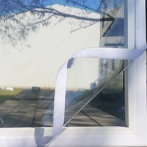 쾌청 벨크로 방풍 비닐, 흰색벨크로