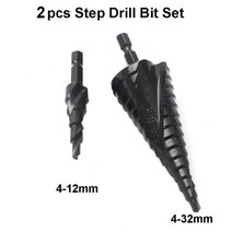 기리 드릴날 4-12 4-32mm HSS Step Drill Bit 1/4Inch Shank For Metal Cone 250-400RPM Wood Power Tool, 한개옵션0