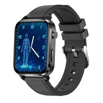 스마트밴드 F100 혈당 스마트 워치 남자 심전도 모니터 혈압 체온 Smartwatch IP68 방수 피트니스 트래커, [04] Black cortex