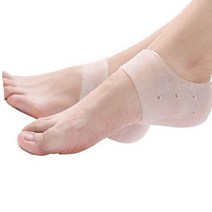 실리콘 발뒤꿈치패드 뒷꿈치 보호 쿠션 풋 각질 제거, (투명풋패드:살구색)