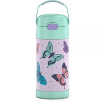 THERMOS FUNTAINER 키즈 스트로우 보틀 슈퍼 마리오 브라더스 12OZ, Butterfly Frenzy