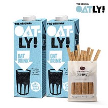 [오틀리] 귀리우유 1L2팩+빼로스틱 귀리과자 1종, 주문선택:오리지널 1L 2팩+그린