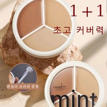삼색 컨실러 프로 컨실러 커버 업 컨투어링 기미/여드름 자국을 가리다 ( 커버 브러쉬 증정) 초보 화장품 촉촉/밀어지지 않음, [3 컬러 컨실러 + 270 컨실러 브러쉬]*1