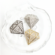 3d입체 큐빅다이아 골프볼마크 골프악세사리 볼마커선물세트, 블랙