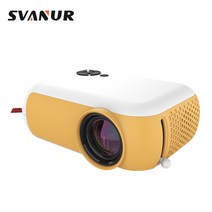 SVANUR 미니 빔프로젝터 360P 크리에이티브 포터블 비디오 프로젝터