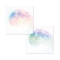 감성 달 떡메모지 시리즈 [에꽁] 빈티지 학생 생일 선물 편지지 메모패드 다꾸 스꾸 포용 도안, 2번 푸른달