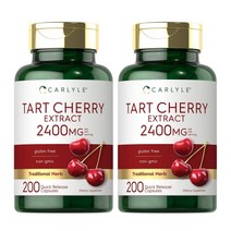 Carlyle Tart Cherry Extract 칼라일 타트 체리 추출물 2400mg 200캡슐 2팩, 200개