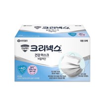 크리넥스 일회용 건강 마스크 대형, 30개입, 1개, 흰색