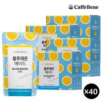 카페베네 블루레몬 에이드 파우치 190ml X 40개 파우치 아이스음료 시원한 타먹는 아이스티 편의점음료
