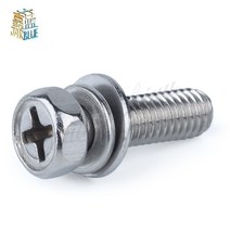 특수볼트Gb9074.13 304 스테인레스 스틸 크로스 헤드 외부 육각 3 조합 나사 M4 M5 M6 M8 볼트 6 각 결합, 03 M5 50pcs_04 40mm
