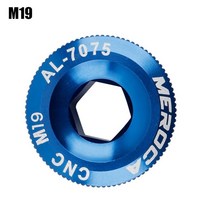 사이클 크랭크 자전거 18mm M19 M20 볼트 커버 캡 합금 CNC 셋 암 고정 브래킷 너트 나사 SLX XT XTR 체인링 부품, [08] Blue M19