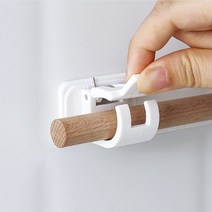 커튼봉 브라켓 2P 안뚫어고리 못없이 무타공걸이 레일, 에이샵 본상품선택
