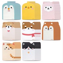애니멀 스마트 엽서 8종 X 10장 총 80장, 혼합색상, 1세트