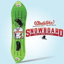 Sledsterz Geospace 오리지널 아동용 스노우보드 (블랙 레드 바인딩), Green
