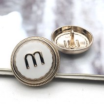 버튼원피스 어린꿀벌 금속 단추 모직코트 무스탕 점프슈트 장식 골드 2507447354, 타입 식 4, 25mm 6톨 룩