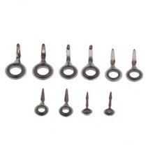 THE WAROOM SHOP 2x10pcs 혼합 크기 낚시 루어로드 가이드 링 아이로드 수리 키트로드 빌딩, 설명, 실버