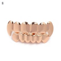 그릴즈 치아 이빨 hip hop gold tooth Grillz set top bottom 그릴 입 펑크 모자 코스프레 파티 rapper jewelry new