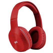브리츠 W800BT QPlus 유무선 블루투스 헤드폰, Red