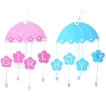 돌잔치 이벤트 행사 아기방 돌상 장식 소품 파티 장식 용품 아가방 꾸미기 BABY PARTY 단면 우산 49cm 2색 택1, 블루