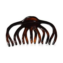 Caravan Hump Hair Claw는 검은색의 이 큰 물결 모양 치아에 모든 머리카락을 모을 것입니다., 갈색_이 큰 물결 모양 이빨(1개 팩)