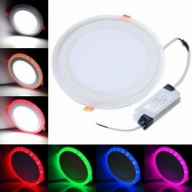 우물천장 전등 조명 간접 거실 1X LED 패널 6W 9W 16W 24W 3 모델 레드 그린 블루 LED 패널 라이트 킥보드, 02 찬 백색_01 round 6w