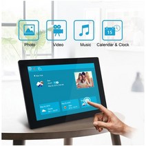 디지털액자 스마트 전자 액자 wifi 10.1인치 사진 1280 x 800 ips 터치, 검은색, 영국 플러그