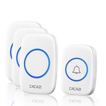 차임벨 무선초인종 도어 차인 챠임 벨 CACAZI-무선 방수 초인종 300m 범위 미국 EU 영국 플러그 가정용 지, 03 1 button 3 receiver_04 AU