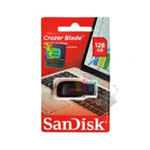 SAN DISK USB 외장메모리 CruzerBlade 128GB 저장장치, 1