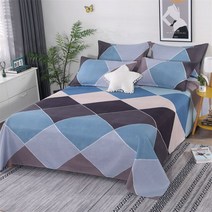 라지킹침대 3 조각 침대 시트 세트 1pc 플랫 2pcs 베개 면화 린넨 편안한 커버 더블 퀸 사이즈, [03] 3pcs 230x250cm, [15] 21