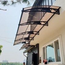 캐노픽스 1500 X 1300 타이니하우스 호레움 조립식 창고 스마트하우스 차고문 비가림막, 투명렉산 검정 브라켓 실버 바