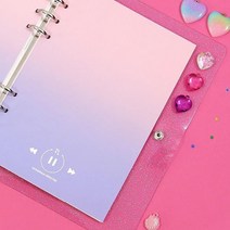 그라데이션 A5 6공다이어리 리필내지 3종세트 여중생 입학선물