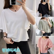 Joyce shop 오래달리기 여성 린넨 티셔츠 반팔티 여름티셔츠 기본티셔츠 루즈핏 티ㅅ셔츠 반팔
