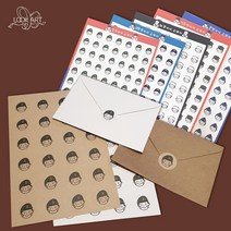 룩아트 꾸니니 곰신 군인 육군 해군 공군 해병대 의경 스티커, 흰색무광코팅, 해병, 작은원형