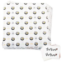 벅스웨이 김밥포장지 200장+감사합니다 스티커 100장, 1세트