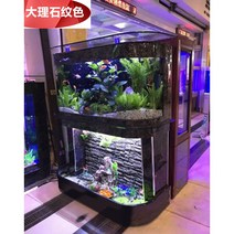 대형수조 용어항 수족관 중대형 수륙항 거북함 가정용 바닥항아리 생태유리조경 거북금어항, 150x40x160cm, 대리석무늬