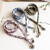 패브릭샵 8mm고리포함 원단파이핑마스크스트랩목걸이만들기DIY세트 씨 3컬러, 딥블루