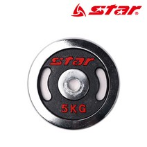 스타 도금원판 경량원판 덤벨 중량 원판 역도 헬스 근력 운동 1-20kg ER501, 20kg